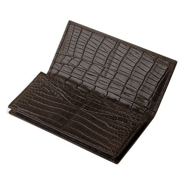 【CYPRIS COLLECTION】長財布(通しマチ束入・小銭入れなし)■マットクロコダイル