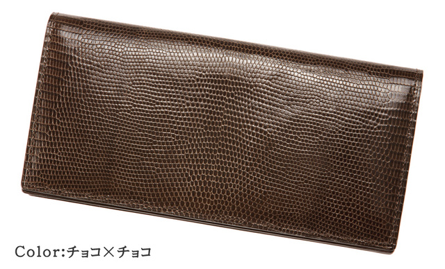 CYPRIS COLLECTION】長財布(通しマチ束入・小銭入れなし)□リザード