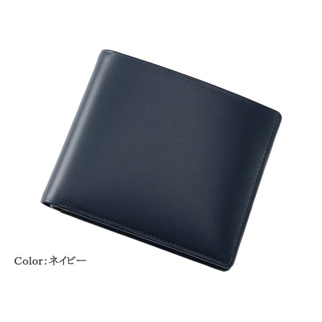 【キプリス】二つ折り財布(カード札入)■ボックスカーフ