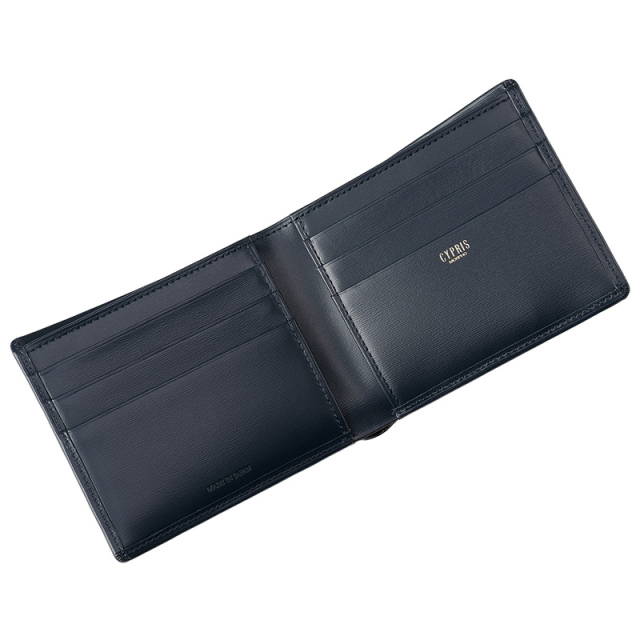 【キプリス】二つ折り財布(カード札入)■ボックスカーフ