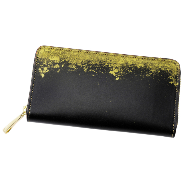 【キプリス】長財布(ラウンドファスナー)■漆×金箔 