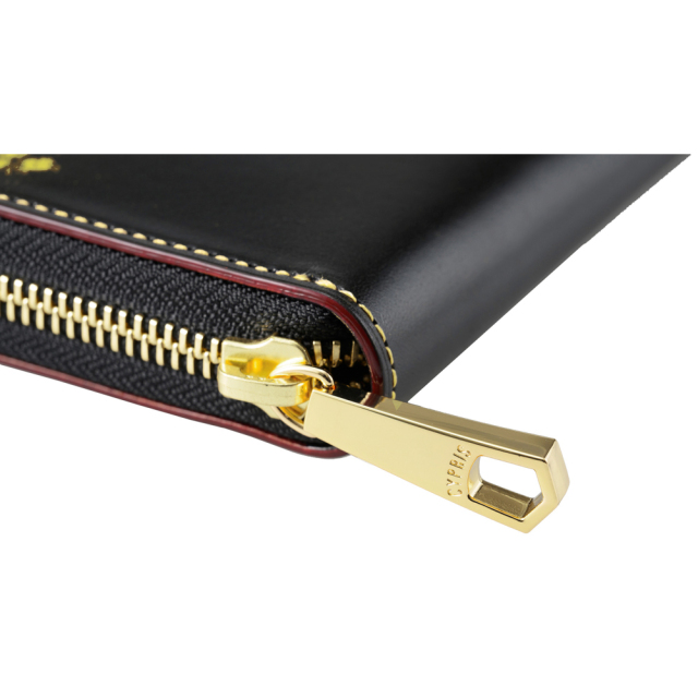 【キプリス】長財布(ラウンドファスナー)■漆×金箔 