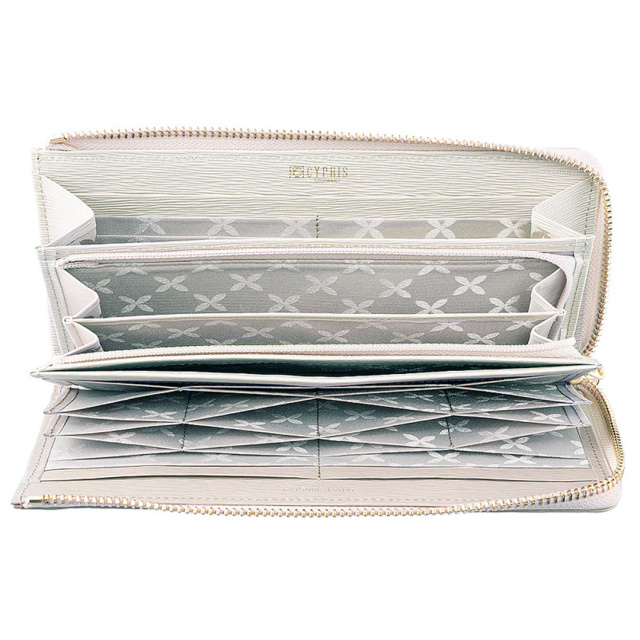 【キプリス】ハニーセル長財布(L字ラウンドファスナー束入)■リサッカ