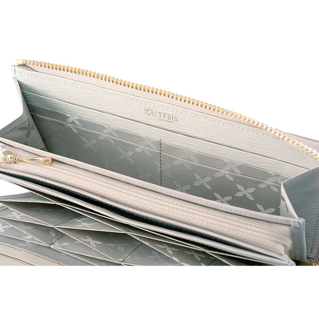 【キプリス】ハニーセル長財布(L字ラウンドファスナー束入)■リサッカ