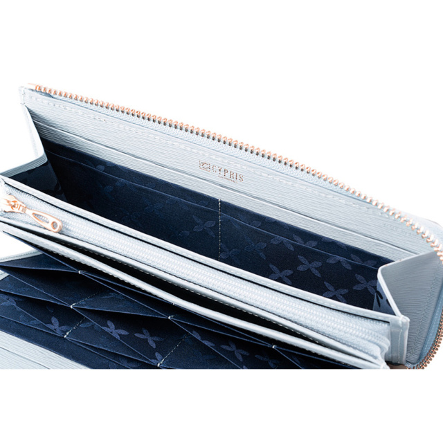 【キプリス】ハニーセル長財布(L字ラウンドファスナー束入)■リサッカ