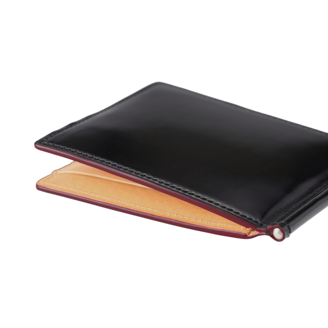 キプリス】札ばさみ/マネークリップ□オイルシェルコードバン＆ヴァ