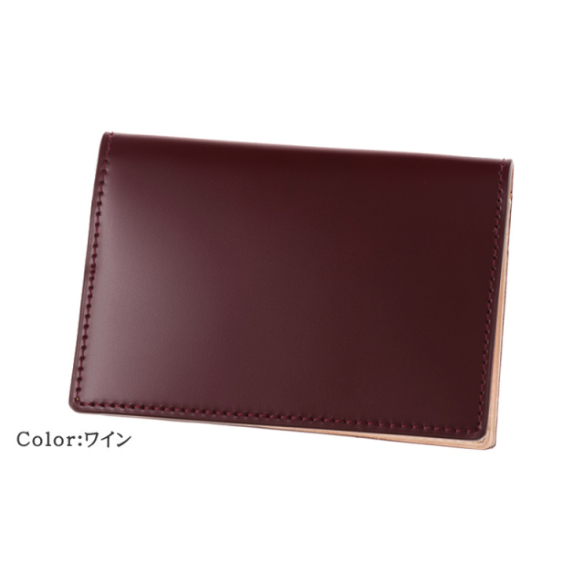キプリス　コードバン　名刺入れ　ワインレッド　未使用品　495K〇 キプリス】名刺入れ(ササマチ)□新コードバン＆ベジタブルタンニン