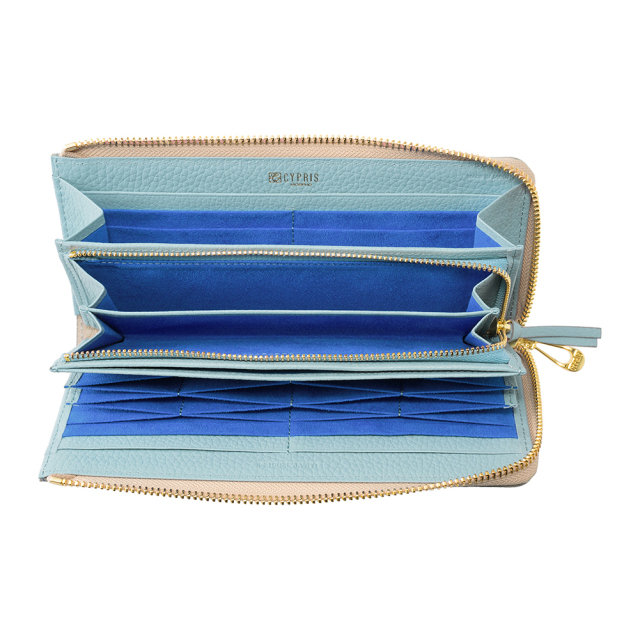 【キプリス】ハニーセル長財布(L字ラウンドファスナー束入)■ルミナス