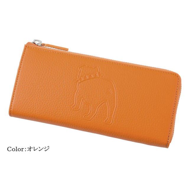 【J.PRESS】ハニーセル長財布(L字ラウンドファスナー)■バックブル