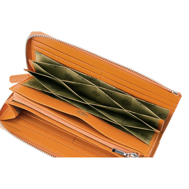 【J.PRESS】ハニーセル長財布(L字ラウンドファスナー)■バックブル