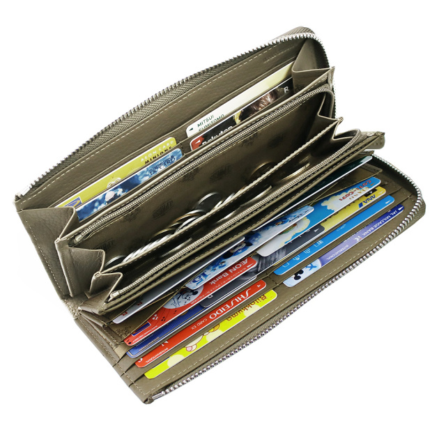 【J.PRESS】ハニーセル長財布(L字ラウンドファスナー)■バックブル