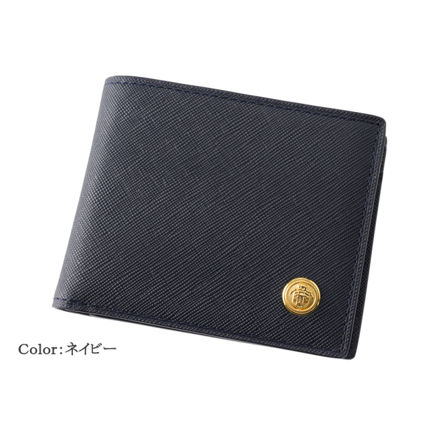 二つ折り財布(小銭入れ付き札入)■エンブレムボタン