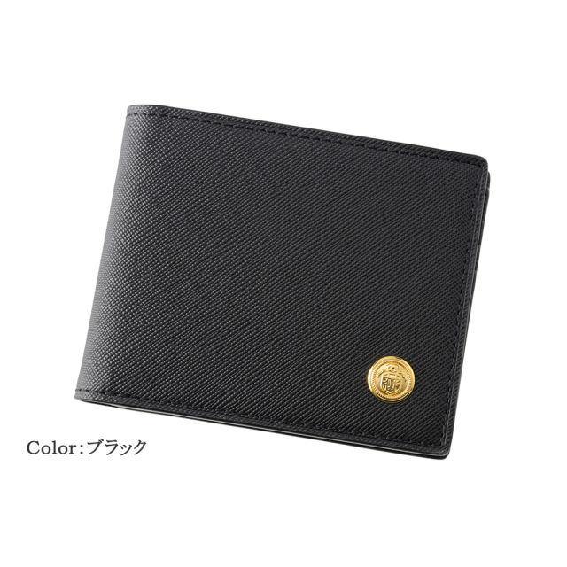 二つ折り財布(カード札入)■エンブレムボタン