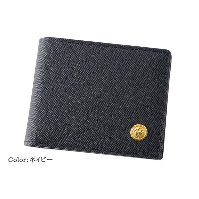 二つ折り財布(カード札入)■エンブレムボタン