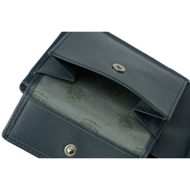 【J.PRESS】二つ折り財布(ベロ・小銭入れ付き札入)■シープ×ゴート