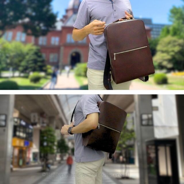 【キプリス】ビジネスバックパック■シラサギレザー