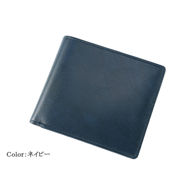 【キプリス】二つ折り財布(ＢＯＸ小銭入れ付き札入)■シラサギレザー