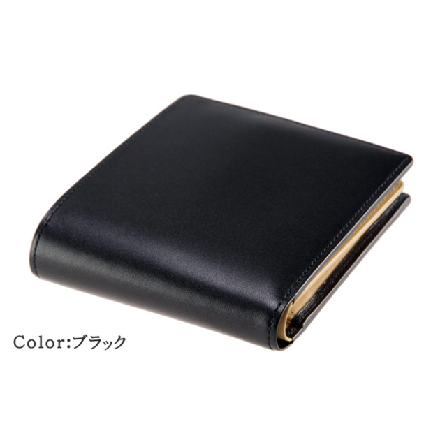 キプリス】二つ折り財布(ベロ・小銭入れ付き札入)□シラサギレザー