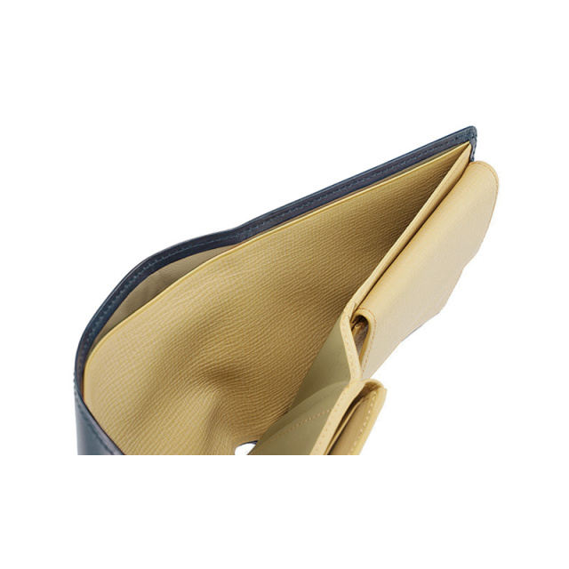 【キプリス】二つ折り財布(ベロ・小銭入れ付き札入)■シラサギレザー