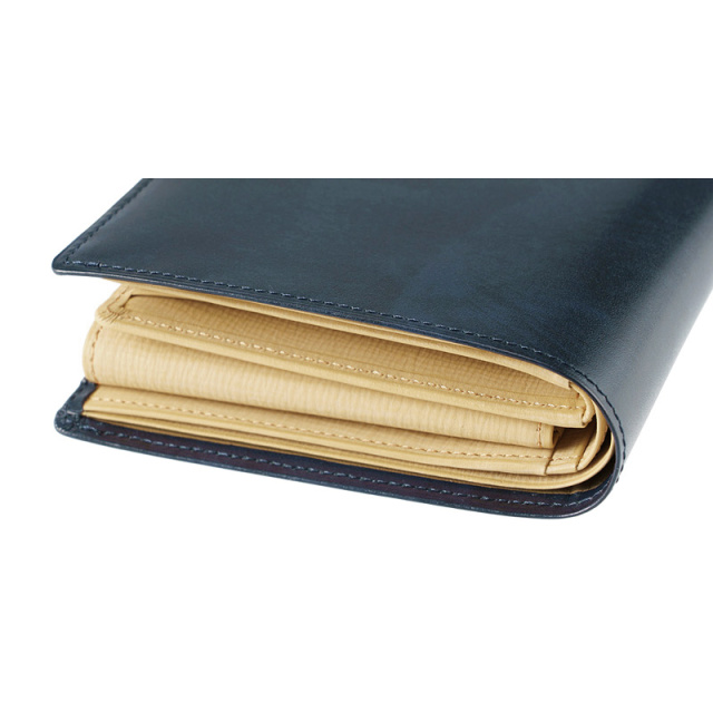 【キプリス】二つ折り財布(ベロ・小銭入れ付き札入)■シラサギレザー