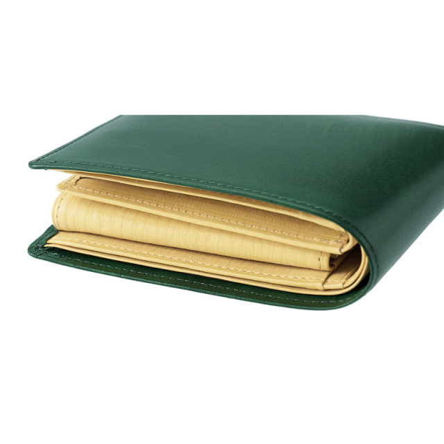 【キプリス】二つ折り財布(ベロ・小銭入れ付き札入)■シラサギレザー