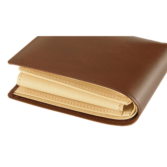 【キプリス】二つ折り財布(ベロ・小銭入れ付き札入)■シラサギレザー