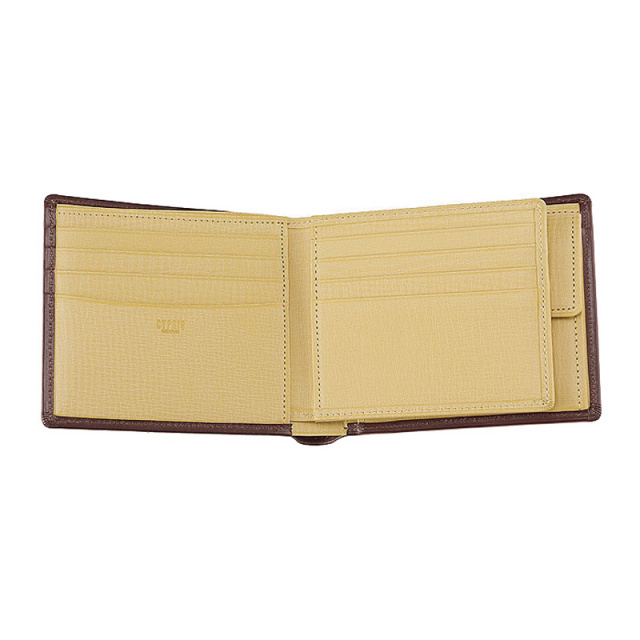 【キプリス】二つ折り財布(ベロ・小銭入れ付き札入)■シラサギレザー