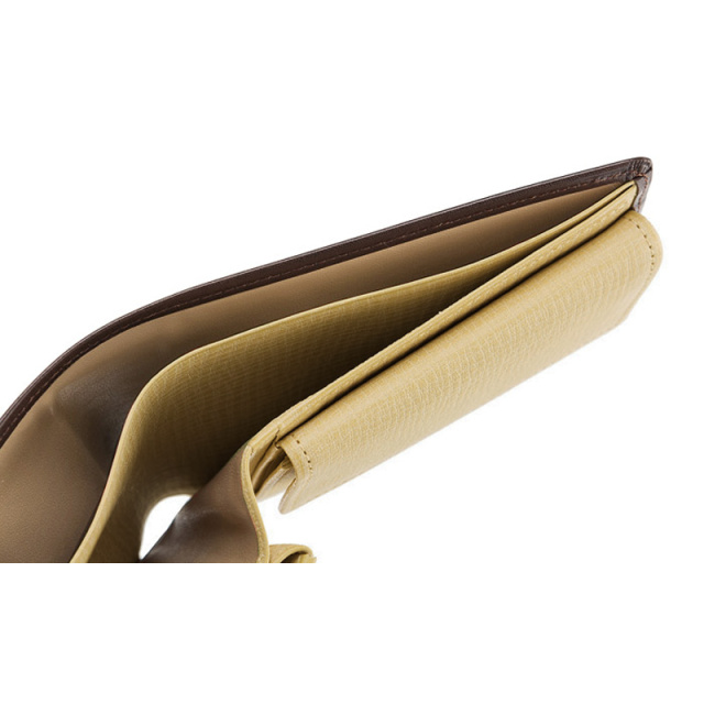 【キプリス】二つ折り財布(ベロ・小銭入れ付き札入)■シラサギレザー