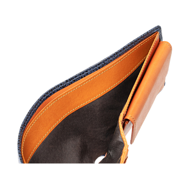 キプリス】二つ折り財布(小銭入れ付き札入)□カシューレザー