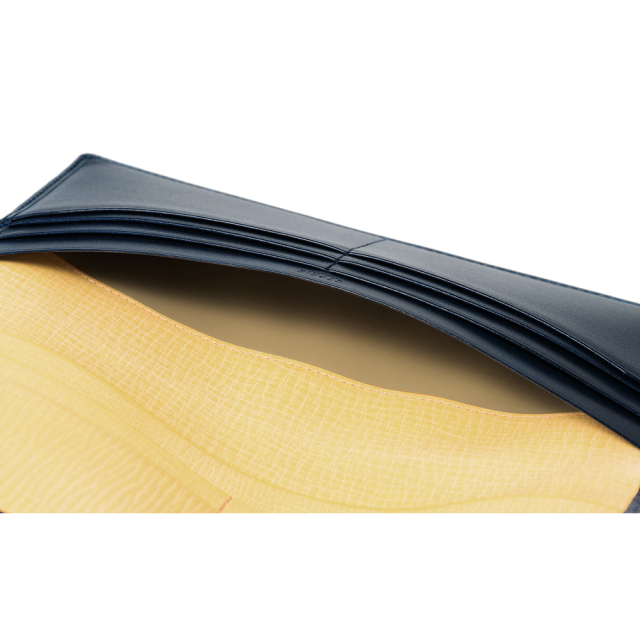 【キプリス】長財布(マチなし束入・小銭入れなし)■シラサギレザー