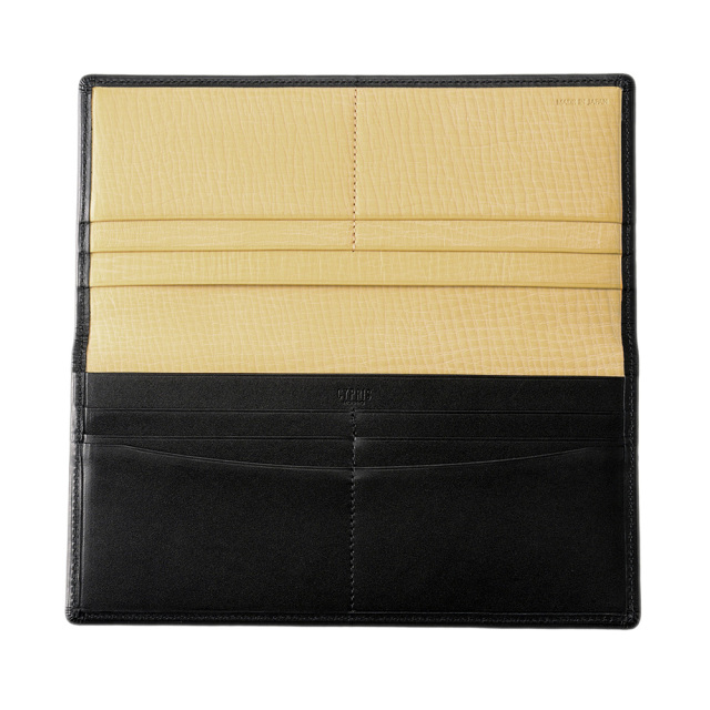 【キプリス】長財布(マチなし束入・小銭入れなし)■シラサギレザー