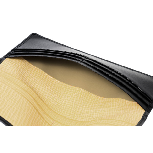 【キプリス】長財布(マチなし束入・小銭入れなし)■シラサギレザー