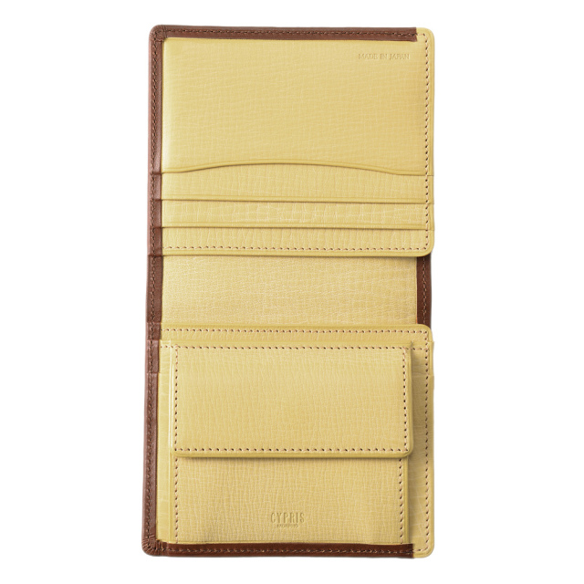 キプリス】コンパクト札入□シラサギレザー