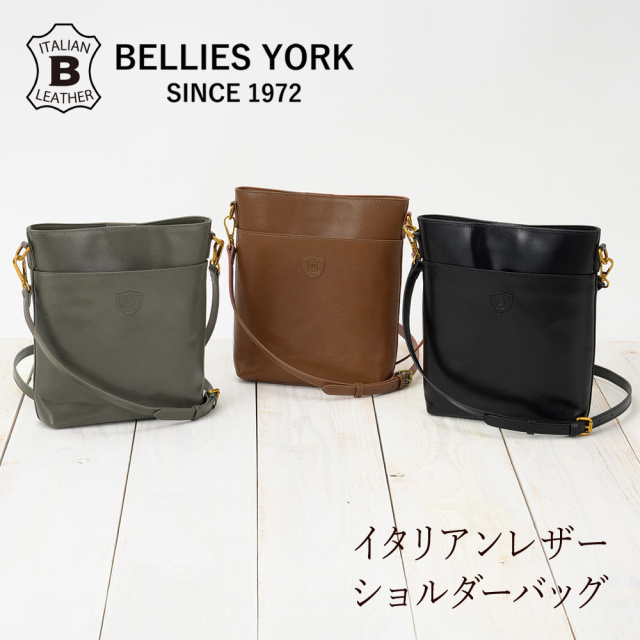 【BELLIES YORK】 ショルダーバッグ■イタリアンレザー