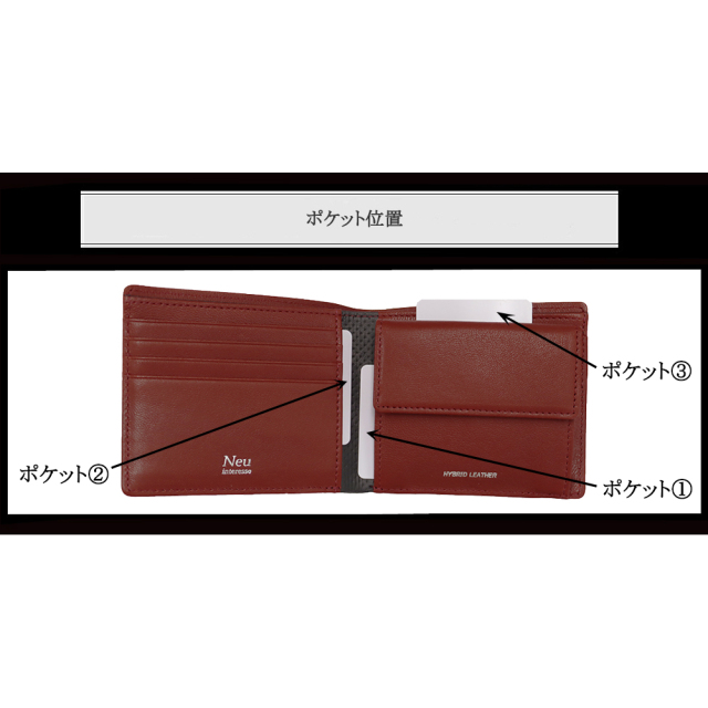 二つ折り財布(小銭入れ付き札入)■ヴィッケルン