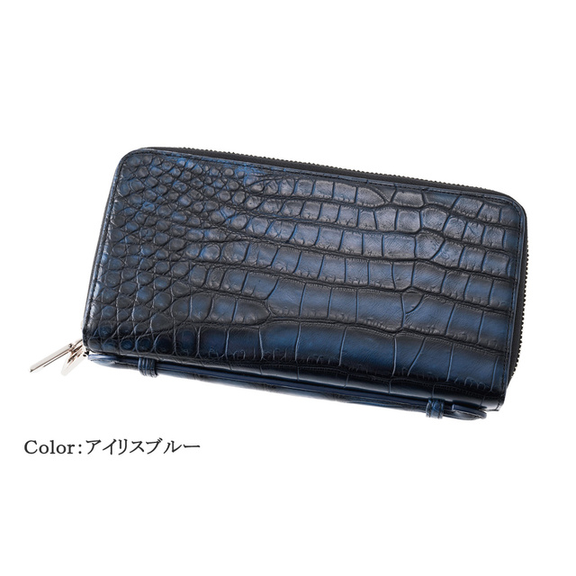 ロダニア】長財布(オーガナイザー)□グラデ－ションクロコダイル