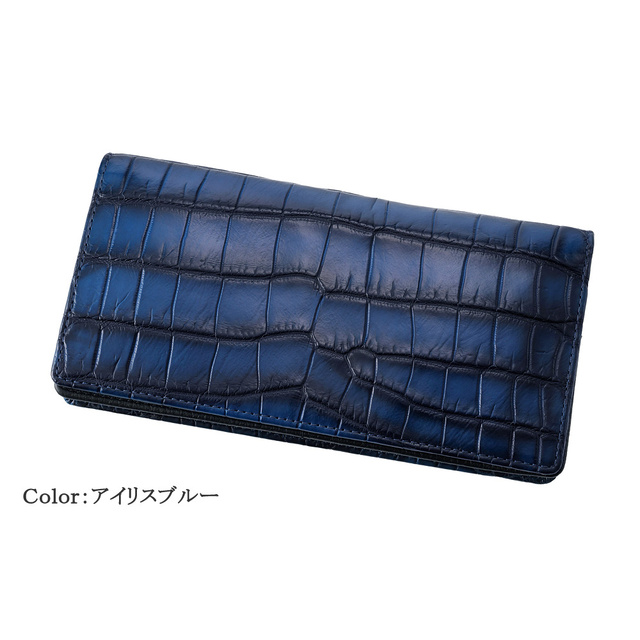 ロダニア】長財布(通しマチ・小銭入れなし)□グラデ－ションクロコダイル