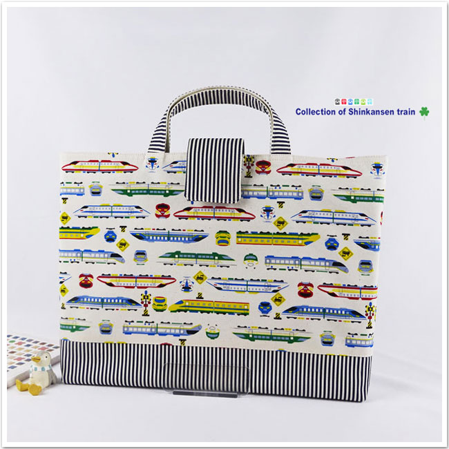 フタ付きレッスンバッグ