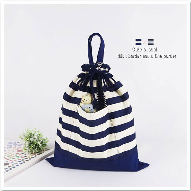 ポケット付き巾着袋