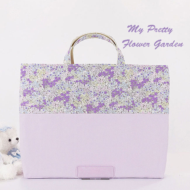 入園入学グッズオーダー手作り幼稚園保育園用の女の子用レッスンバッグおおきめ