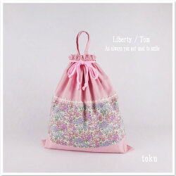 持ち手付き巾着袋