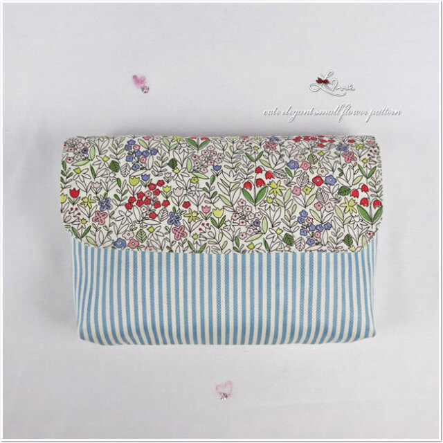 現品即発送可能☆リバティプリントメドウテイルズお弁当袋 封筒型お  