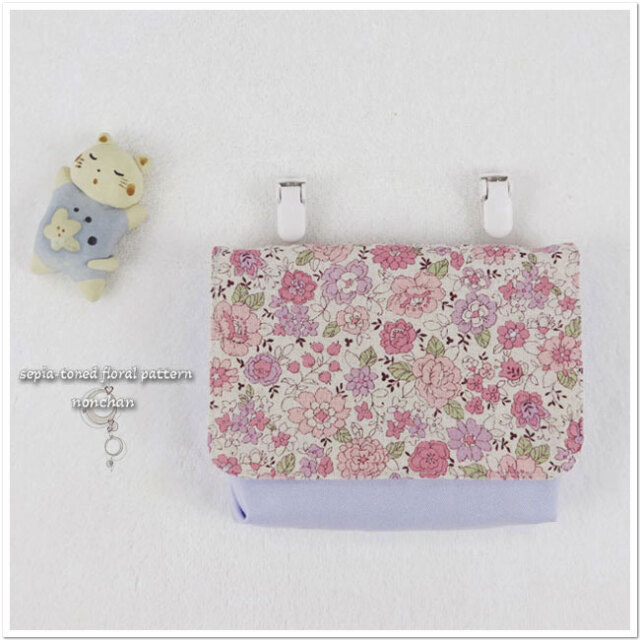 ハンドメイド オーダー 上履き入れ ランチョンマット 移動ポケット 花柄 ハンドメイド オーダー 上履き入れ ランチョンマット 移動ポケット 花柄
