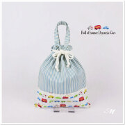 入園入学グッズ 幼稚園 保育園 巾着袋【Ｍ】 持ち手付き 30×25 体操服入れ お着替え袋 男の子 くるま・働く車