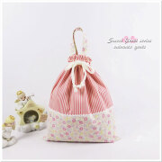 持ち手付き巾着袋