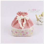 New 入園入学グッズ 【 コップ袋 巾着袋】  小花 ピンク リバティ 女の子用 くすみカラー