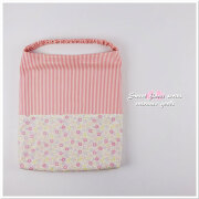 New 入園グッズ 座布団カバー 防災頭巾カバー　小花 ピンク リバティ風 女の子用 くすみカラー