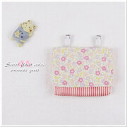 New 入園入学グッズ 【 移動ポケット】  小花 ピンク リバティ風 女の子用 くすみカラー