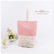 New 入園入学グッズ シューズバッグ 上履き入れ  小花 ピンク リバティ風 女の子用 くすみカラー