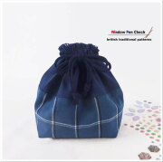 New 入園入学グッズ 【 お弁当袋 巾着袋 】 チェック くすみカラー 男の子 女の子用